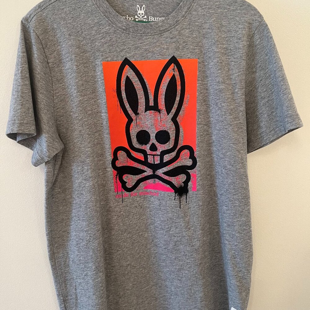 Psycho Bunny Gray Crew Neck Tee